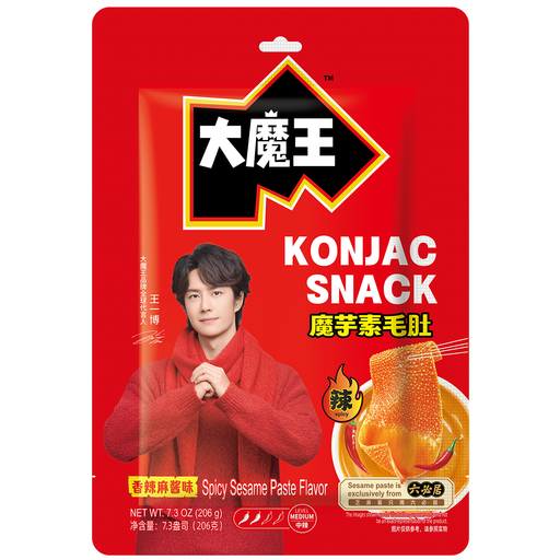 Yan Jin Pu Zi MOWON Konjac Snack Spicy Sesame Sauce Flavour 206g