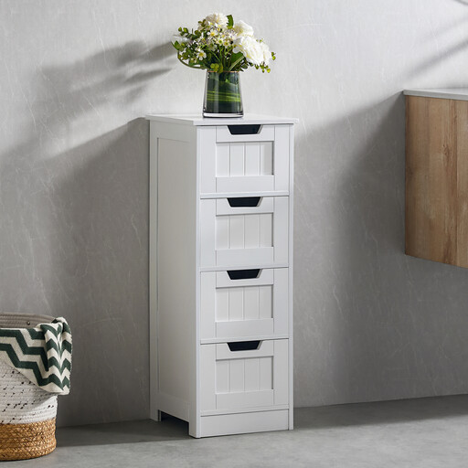 Bath Vida Priano 4 Drawer Unit in white