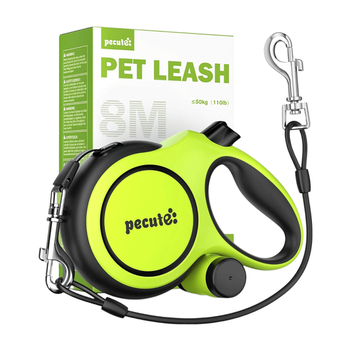 Laisse rétractable Pecute 8m avec c?ble en acier