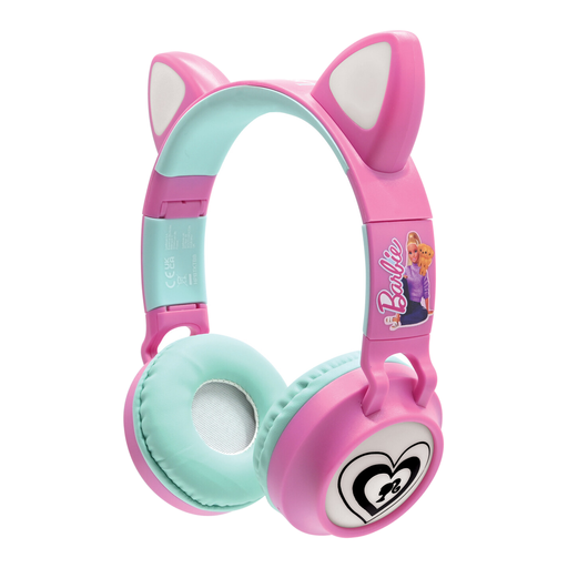 BARBIE with Cat Ears 3D 2-in-1 Bluetooth Kids Headphones