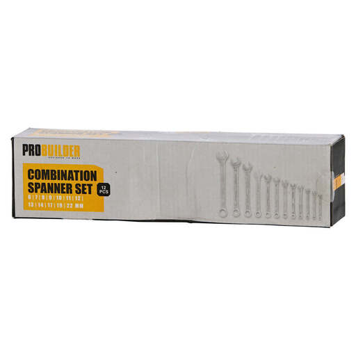 PROBUILDER COMBINATION SPANNER SET 12 PCS Silver