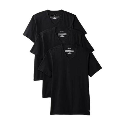 Calvin Klein S/S V-Neck 3-Pack - Cotton Stretch Blend