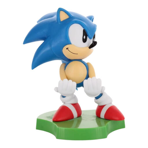 Figurine Cable Guys Sonic en pose de glissade tenant un smartphone