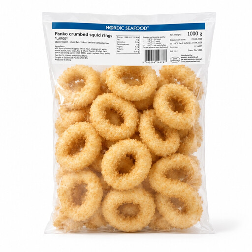 Nordic Seafood Panko Crumbed Jumbo Squid Rings 1kg