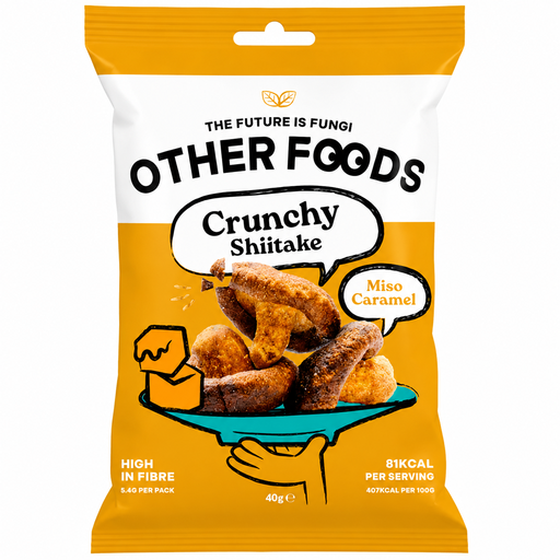 OTHER FOODS Shiitake Mushroom Chips, Crispy Texture, Miso Caramel Flavor, 40g