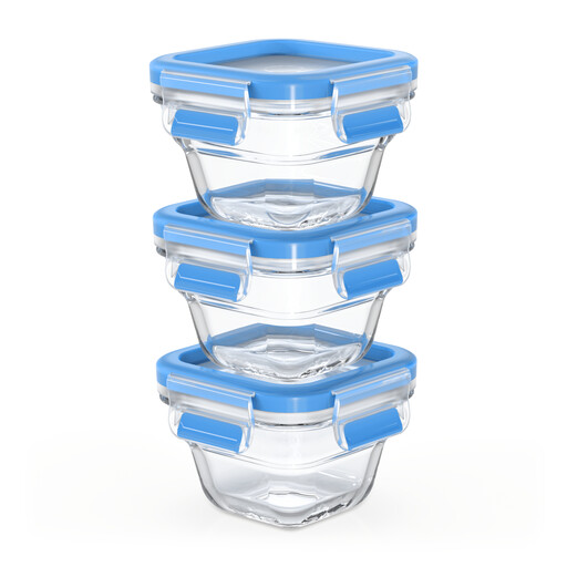 Emsa N10507 Clip & Close Glas Frischhaltedosen Set