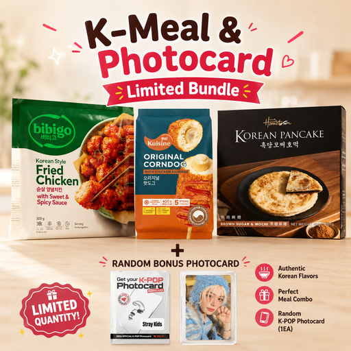 Korean Frozen Meal & Stray Kids Photocard