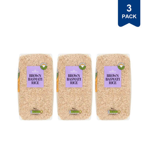 Morrisons Brown Basmati Rice 1kg (3 Packs)
