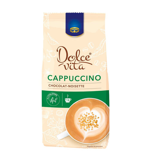 Pouch of Dolce Vita Chocolate-Hazelnut Cappuccino instant mix 380 g