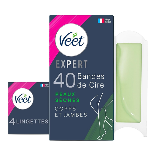 VEET Expert Bandes de Cire Froide Corps et Jambes Peaux Sèches
