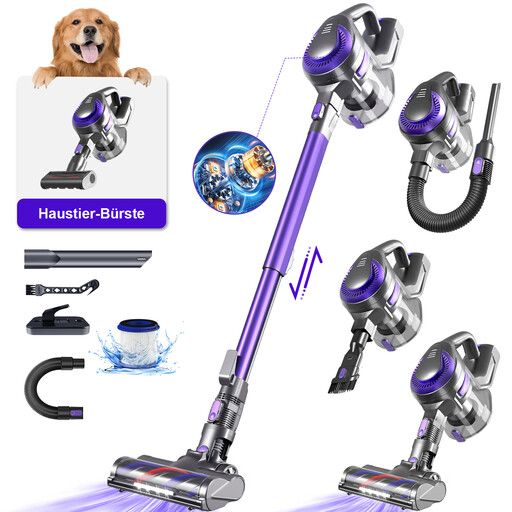Daynee Cordless Vacuum, 55 kPa, with Hose and Pet Brush