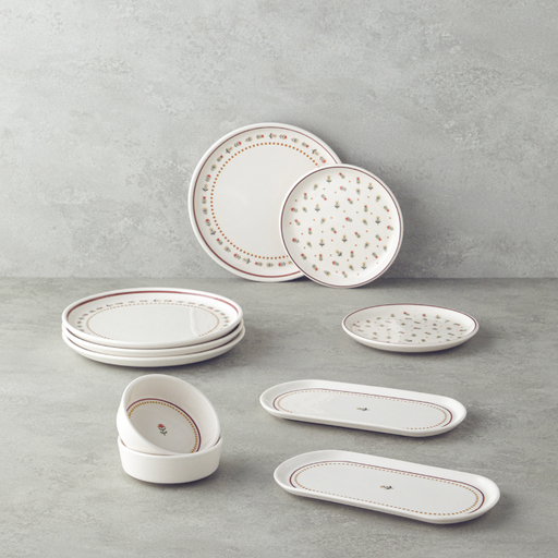 English Home Retro Ceramic Breakfast Set, multi-coloured