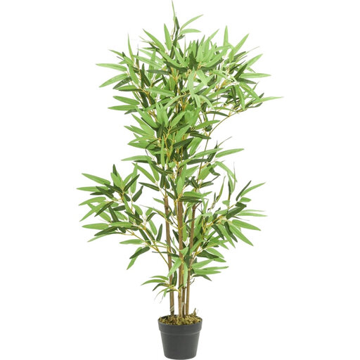 vidaXL 仿真竹 - 552 片叶，120 厘米，绿色