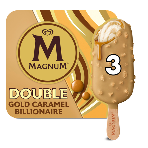 Magnum Ice Cream Sticks Double Gold Caramel Billionaire