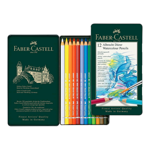 Faber-Castell 117512 Albrecht Dürer Aquarell Watercolor Pencils, Set of 12