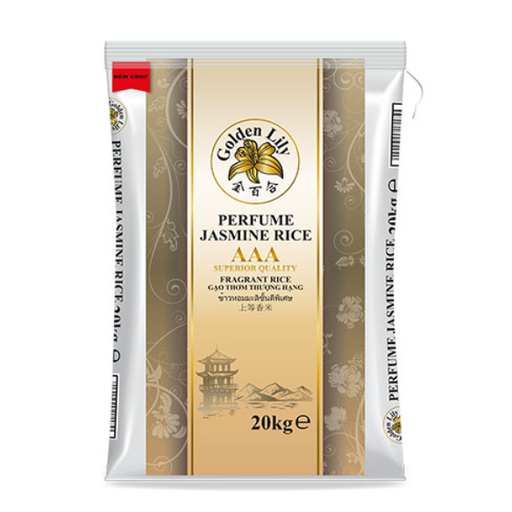 Golden Lily Premium Jasmine Rice 20kg Long Grain Fragrant White Rice