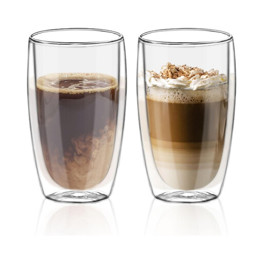 Set of 2 Tall 450ml Double-Wall Glasses