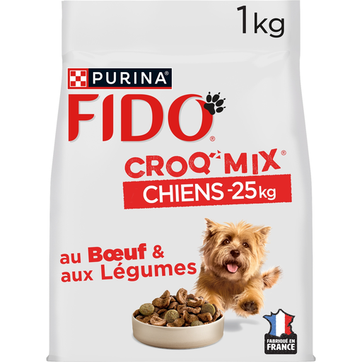 FIDO Croq' Mix Adult Beef & Vegetables Kibble - 1 kg