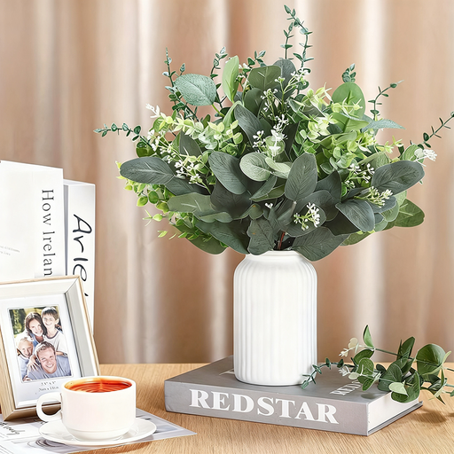 Yuejia 40pcs Artificial Eucalyptus Stems