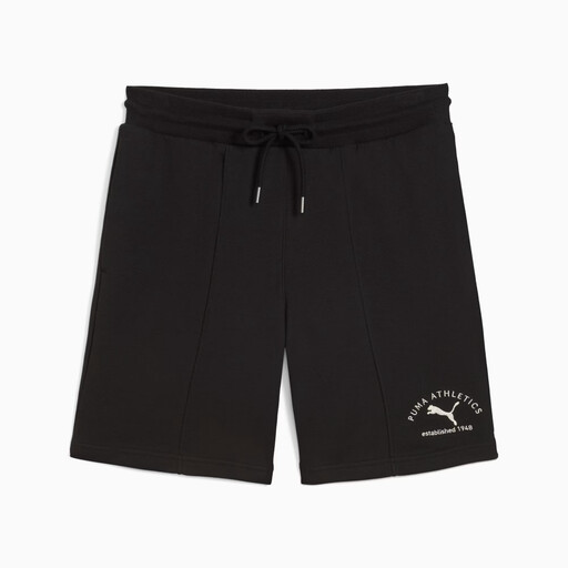 Puma Class 8" Pintuck Shorts in Puma Black