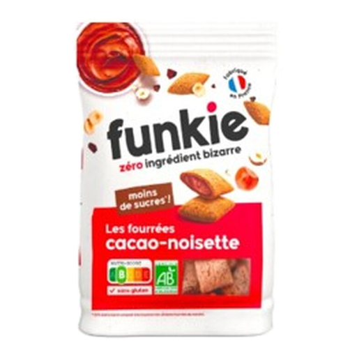 FUNKIE Organic Hazelnut Cocoa Filled Cereal Bars - 250 g