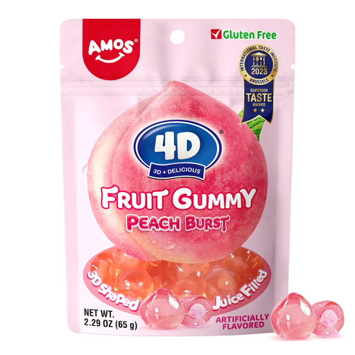 Amos 4D Fruit Gummies Peach Flavor