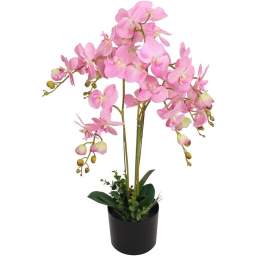 AORTA Artificial Orchid Plant with Pot - 75 cm, Pink