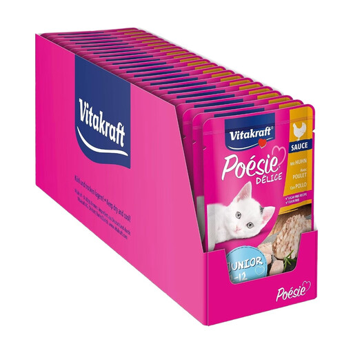 vitakraft Poésie Délice, Junior, Nassfutter mit Hühnchenfilet in So?e