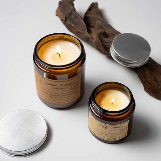 Zooly Silver Lid Cream Jar Scented Candle - Fresh Citrus