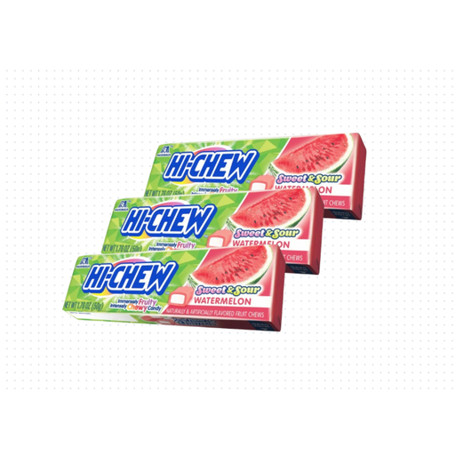 MORINAGA Hi-Chew Chewy Fruit Candy Sweet and Sour Watermelon Flavour 50g x 3pcs