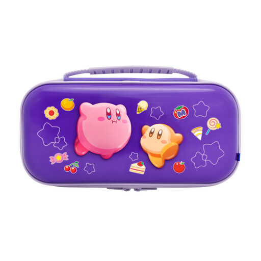 HORI Hard Case Protective and Travel Case for Nintendo Switch 2 - Accessory and Game Storage - Kirby and Waddle Dee Design - Purple