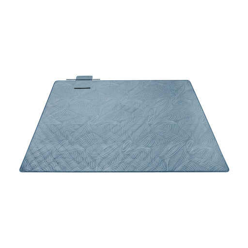 JOYFURNOS Faltbare Picknickdecke mit wasserdichter Schicht und 4 Heringen, gro?e Outdoor-Matte für Strand oder Park, Blattmuster, Blau