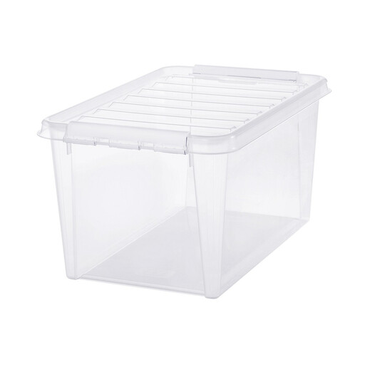 SmartStore 46L Clear Large Plastic Storage Boxes with Lids - Set of 5