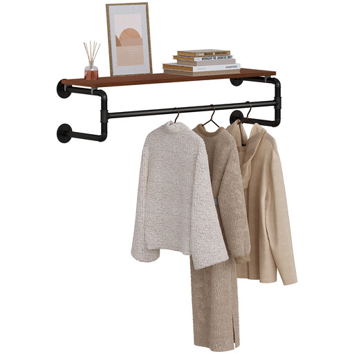eSituro Industrial-Style Wall-Mounted Coat Rack