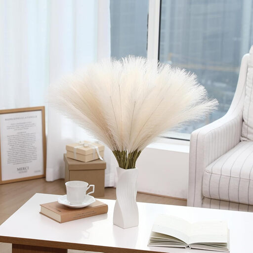 Yuejia 10 Pcs Artificial Pampas Grass