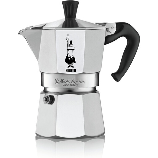 Bialetti Stovetop Espresso Maker Moka Pot - 4Cup, Silver