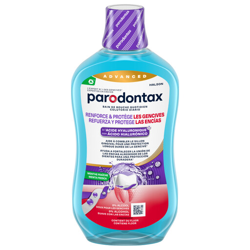 Parodontax Strengthens & Protects Fresh Mint mouthwash 500 ml