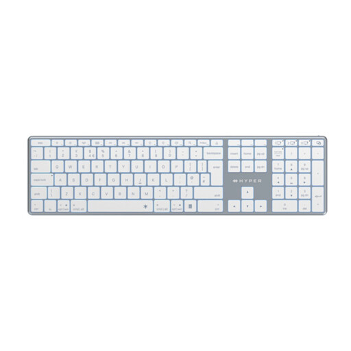 White Hyper HyperSpace Next Bluetooth keyboard with UK layout