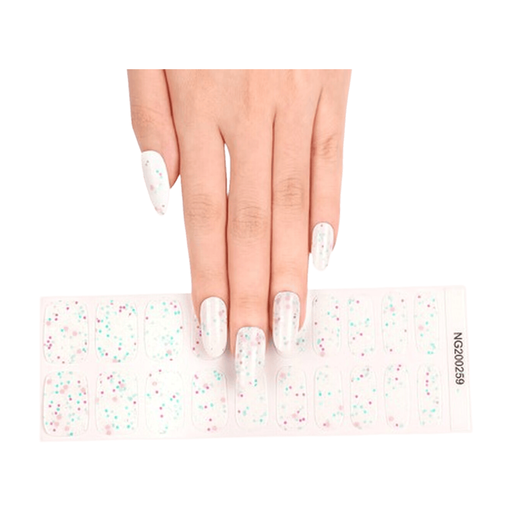 MeoMagic Accessories gel nail stickers with a pink to coral ombré effect