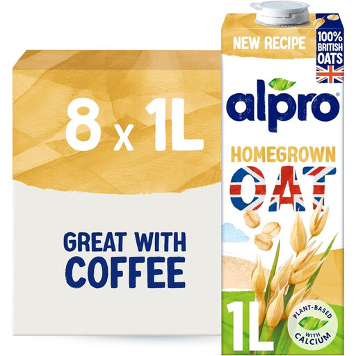 Alpro Oat Original Long Life Drink, 8 x 1L