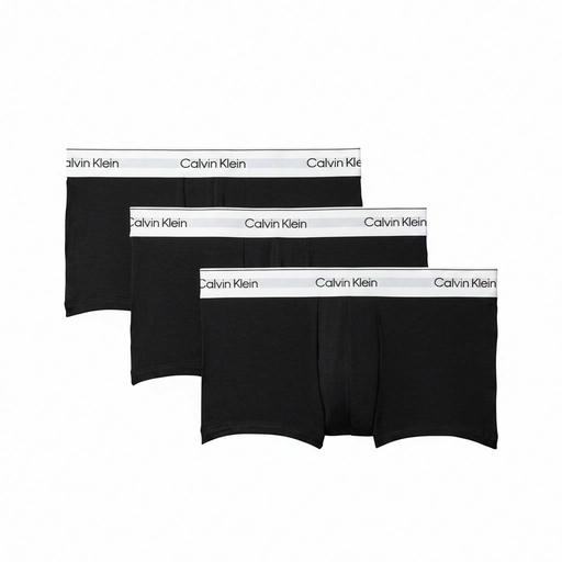 Calvin Klein 3 Pack Low Rise Trunks Icon Cotton Stretch Black L