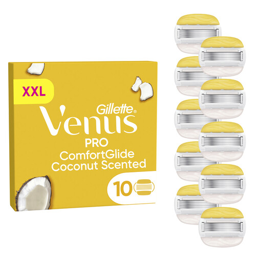Gillette Venus Pro Comfortglide Coconut Damen Rasierklingen, 10 Stück