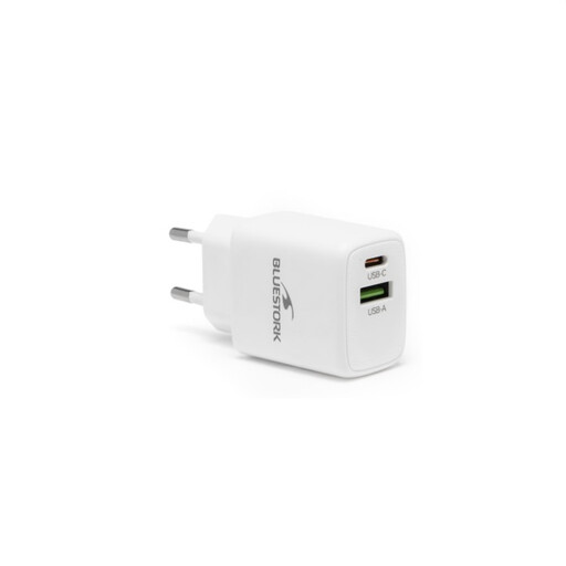 30W PD charger-USB-C/USB-A ports - White