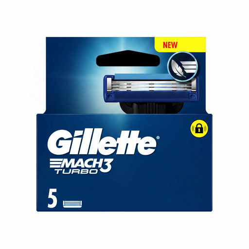 Gillette Mach3 Turbo Razor Cartridges, 5 Count