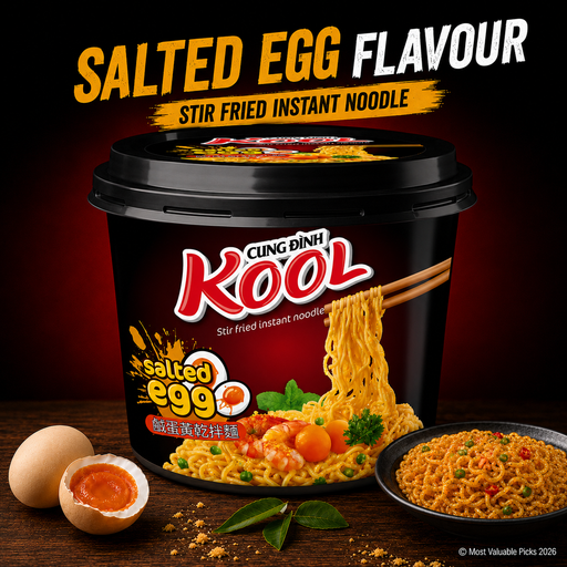 Kool Salted Egg Flavour Stir Fried Instant Noodle Bowl