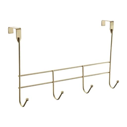 Maison by Premier Functional 4 Hook Champagne Gold Over Door Hanger