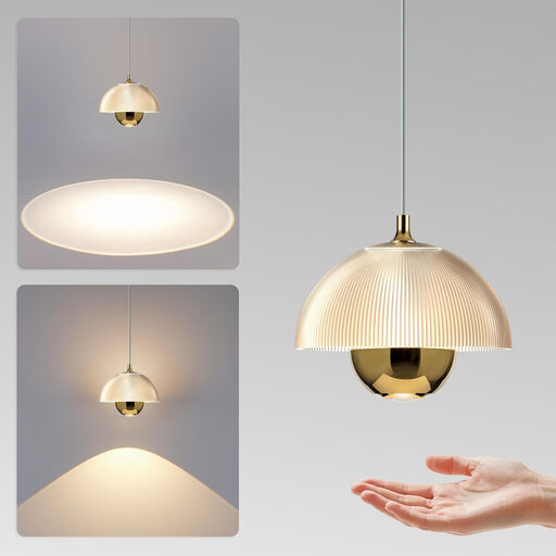 Tubicen Gold Pendant Light mit Sensor