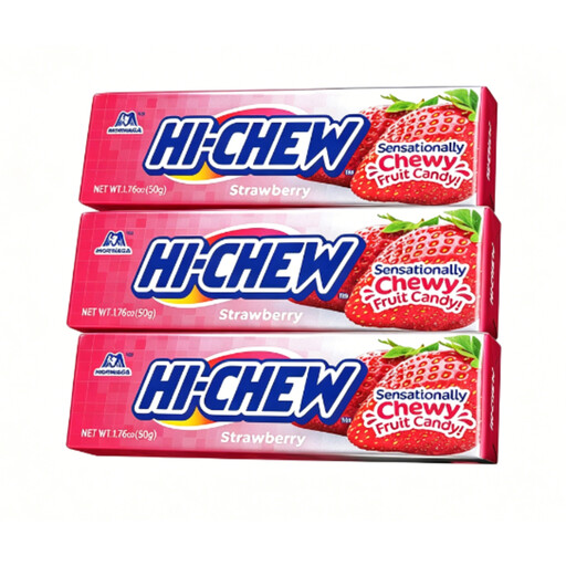 MORINAGA Hi-Chew Chewy Fruit Candy Strawberry Flavour 50g x 3pcs