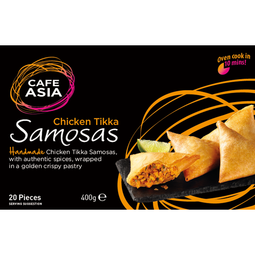 Cafe Asia Chicken Tikka Samosas 400g