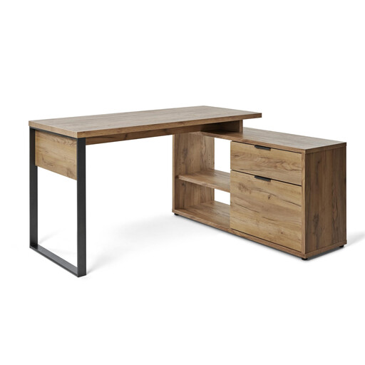 jahnke Corner Desk LOOP C 150 Oak/Anthracite